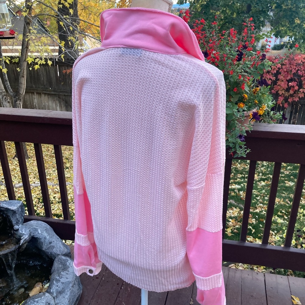 Patchwork Pink Button Up Jacket. - Picture 11 of 16